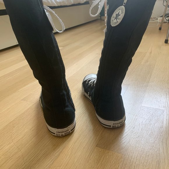 Converse Chuck Taylor Black Extra High High Tops - Picture 4 of 4